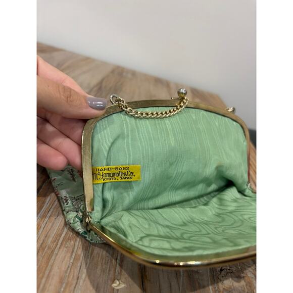 M. Yamamoto & Co. Kyoto Japan Brocade Bag with Chain Handle - Picture 3 of 7